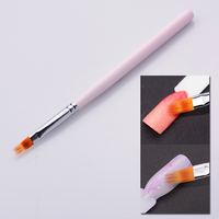 1 Pc Gradient UV Gel Pen rysunek malarstwo miękkie pędzle różowy uchwyt Manicure do paznokci ołówek do makijażu Transfer narzędzie do Manicure 4